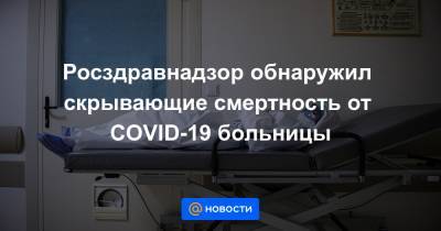 Алла Самойлова - Росздравнадзор обнаружил скрывающие смертность от COVID-19 больницы - news.mail.ru - Россия - Сочи