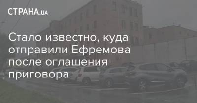 Михаил Ефремов - Сергей Захаров - Стало известно, куда отправили Ефремова после оглашения приговора - strana.ua - Москва - Ефремов