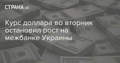 Курс доллара во вторник остановил рост на межбанке Украины - strana.ua - Украина