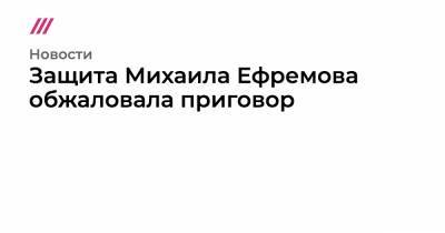 Михаил Ефремов - Сергей Захаров - Защита Михаила Ефремова обжаловала приговор - tvrain.ru