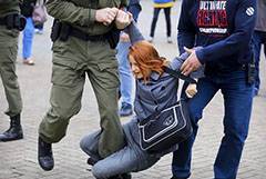 Марья Колесникова - Правозащитники сообщили о 45 задержанных на акции в Минске во вторник - interfax.ru - Москва - Белоруссия - Минск