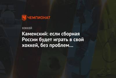 Каменский: если сборная России будет играть в свой хоккей, без проблем переиграет Германию - championat.com
