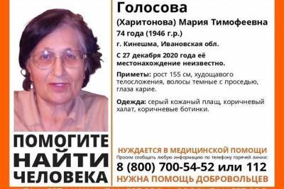 В Кинешме пропала 74-летняя женщина в халате - mkivanovo.ru