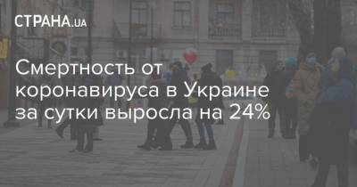 Смертность от коронавируса в Украине за сутки выросла на 24% - strana.ua - Снбо