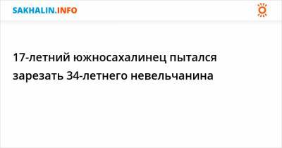17-летний южносахалинец пытался зарезать 34-летнего невельчанина - sakhalin.info - Южно-Сахалинск - Невельск
