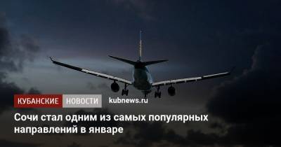 Сочи стал одним из самых популярных направлений в январе - kubnews.ru - Москва - Санкт-Петербург - Сочи - Краснодарский край - Краснодар - Екатеринбург - Симферополь - Уфа - Нижний Новгород - Махачкала - Тюмень - Калининград - Казань - Ростов-На-Дону - Минеральные Воды - Хабаровск - Адлер