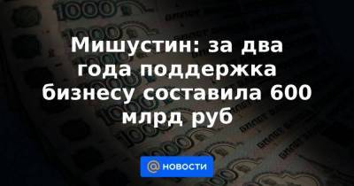 Александр Калинин - Мишустин: за два года поддержка бизнесу составила 600 млрд руб - smartmoney.one - Россия