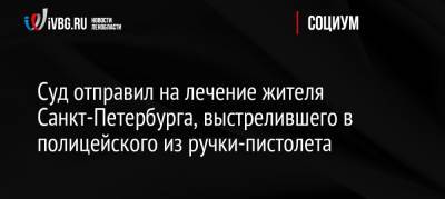Суд отправил на лечение жителя Санкт-Петербурга, выстрелившего в полицейского из ручки-пистолета - ivbg.ru - Россия - Санкт-Петербург