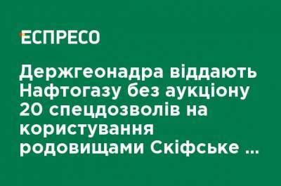 Госгеонедра отдают Нафтогазу без аукциона 20 специальных разрешений на пользование месторождениями Скифское и Дельфин, - Наши Деньги - ru.espreso.tv