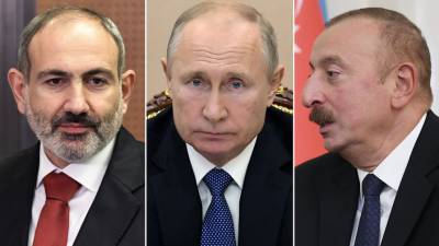 Владимир Путин - Никол Пашинян - Ильхам Алиев - Путин, Алиев и Пашинян начали переговоры в Кремле - gazeta.ru - Москва - Азербайджан