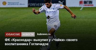 ФК «Краснодар» выкупил у «Чайки» своего воспитанника Гогличидзе - kubnews.ru - Краснодар