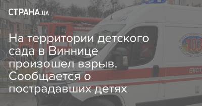 На территории детского сада в Виннице произошел взрыв. Сообщается о пострадавших детях - strana.ua