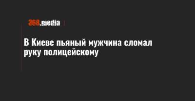 В Киеве пьяный мужчина сломал руку полицейскому - 368.media - Киев