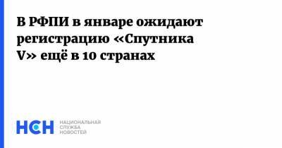 Кирилл Дмитриев - В РФПИ в январе ожидают регистрацию «Спутника V» ещё в 10 странах - nsn.fm - Палестина