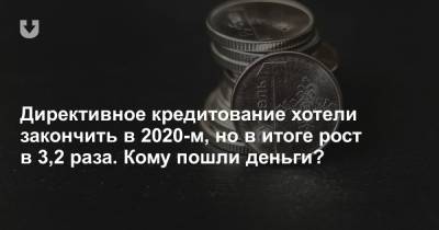 Директивное кредитование хотели закончить в 2020-м, но в итоге рост в 3,2 раза. Кому пошли деньги? - news.tut.by - Белоруссия