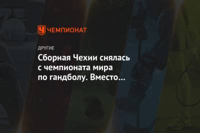 Сборная Чехии снялась с чемпионата мира по гандболу. Вместо неё сыграет Северная Македония - championat.com - Египет - Чехия - Македония