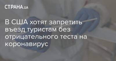 В США хотят запретить въезд туристам без отрицательного теста на коронавирус - strana.ua - США