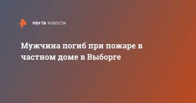 Мужчина погиб при пожаре в частном доме в Выборге - ren.tv - Ленинградская обл. - Санкт-Петербург
