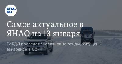Самое актуальное в ЯНАО на 13 января. ГИБДД проведет внеплановые рейды, запущены авиарейсы в Сочи - ura.news - Сочи - Салехард - окр. Янао - Ямал