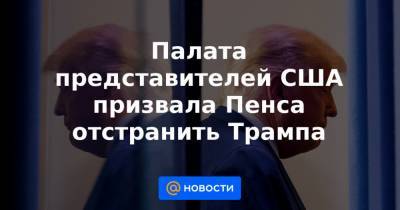 Нэнси Пелоси - Палата представителей США призвала Пенса отстранить Трампа - news.mail.ru - США