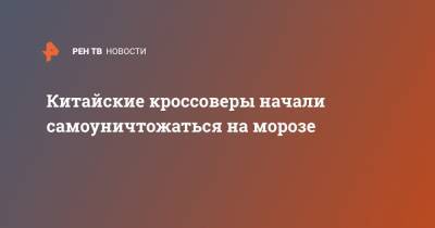 Китайские кроссоверы начали самоуничтожаться на морозе - ren.tv - Россия - Китай - Новосибирск - Ханты-Мансийск - Нефтеюганск - Нижневартовск