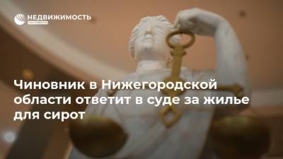 Чиновник в Нижегородской области ответит в суде за жилье для сирот - realty.ria.ru - Нижегородская обл. - Нижний Новгород