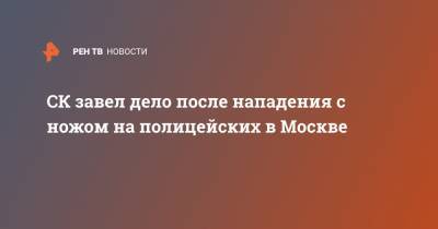 СК завел дело после нападения с ножом на полицейских в Москве - ren.tv - Москва