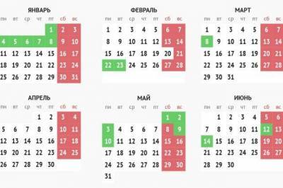 Власти составили производственный календарь на февраль 2021 года в России - pravda-tv.ru - Россия