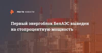 Александр Лукашенко - Первый энергоблок БелАЭС выведен на стопроцентную мощность - ren.tv - Белоруссия