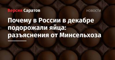 Почему в России в декабре подорожали яйца: разъяснения от Минсельхоза - nversia.ru