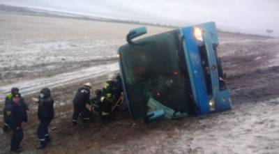 Под Ростовом перевернулся автобус с пассажирами, погибли два человека - eadaily.com - Московская обл. - ДНР - Донецк - Ростовская обл. - район Красносулинский