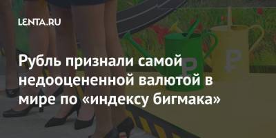 Рубль признали самой недооцененной валютой в мире по «индексу бигмака» - smartmoney.one - Россия