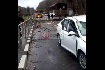 В Сочи деревья продолжают падать на машины из-за сильного ветра - kuban.mk.ru - Сочи - район Лазаревский - Адлер