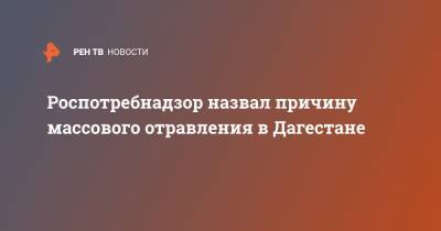 Роспотребнадзор назвал причину массового отравления в Дагестане - ren.tv - респ. Дагестан - Буйнакск