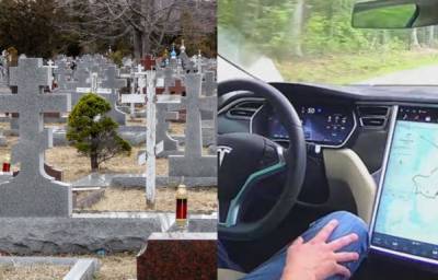 Илон Маск - Датчики Tesla засекли "невидимку" на кладбище: поразительные кадры - politeka.net