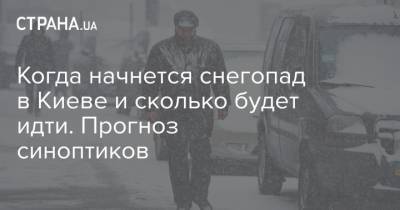 Когда начнется снегопад в Киеве и сколько будет идти. Прогноз синоптиков - strana.ua - Киев - Одесса - Харьков - Запорожье