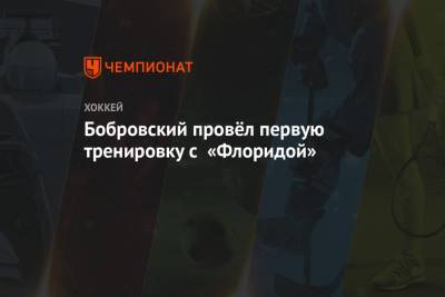 Сергей Бобровский - Бобровский провёл первую тренировку с «Флоридой» - championat.com - шт.Флорида