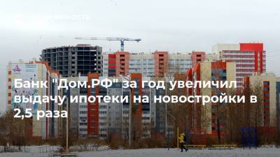 Банк "Дом.РФ" за год увеличил выдачу ипотеки на новостройки в 2,5 раза - realty.ria.ru - Москва