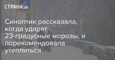 Наталья Диденко - Синоптик рассказала, когда ударят 23-градусные морозы, и порекомендовала утеплиться - strana.ua