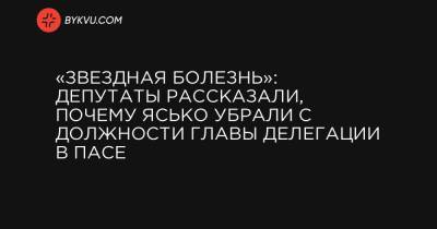 Алексей Гончаренко - «Звездная болезнь»: депутаты рассказали, почему Ясько убрали с должности главы делегации в ПАСЕ - bykvu.com