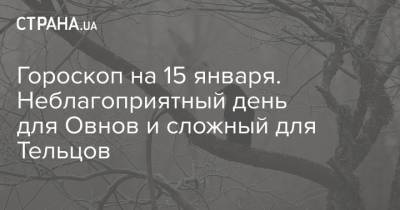 Гороскоп на 15 января. Неблагоприятный день для Овнов и сложный для Тельцов - strana.ua