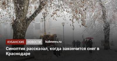 Александр Колесник - Синоптик рассказал, когда закончится снег в Краснодаре - kubnews.ru - Краснодар