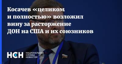 Константин Косачев - Косачев «целиком и полностью» возложил вину за расторжение ДОН на США и их союзников - nsn.fm - США