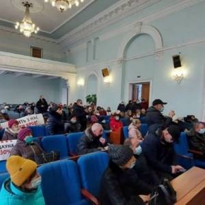 Протестующие ворвались в Житомирский облсовет. Фото - reporter-ua.com - Житомир
