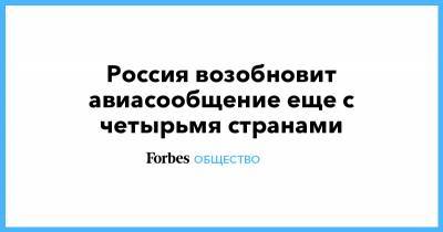 Россия возобновит авиасообщение еще с четырьмя странами - forbes.ru - Москва - Санкт-Петербург - Индия - Финляндия - Вьетнам - Катар - Хельсинки - Дели