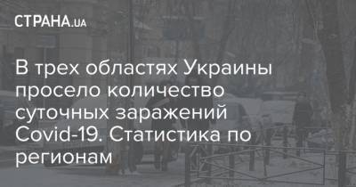 В трех областях Украины просело количество суточных заражений Covid-19. Статистика по регионам - strana.ua - Украина - Киев - Киевская обл. - Луганская обл. - Запорожская обл. - Ивано-Франковская обл. - Сумская обл. - Харьковская обл. - Николаевская обл. - Черниговская обл. - Волынская обл. - Кировоградская обл. - Днепропетровская обл. - Хмельницкая обл. - Винницкая обл. - Тернопольская обл. - Черкасская обл. - Одесская обл. - Черновицкая обл. - Житомирская обл. - Львовская обл. - Закарпатская обл. - Полтавская обл. - Херсонская обл. - Донецкая обл.