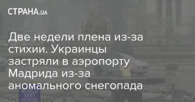 Две недели плена из-за стихии. Украинцы застряли в аэропорту Мадрида из-за аномального снегопада - strana.ua - Украина - Киев - Испания - Мадрид