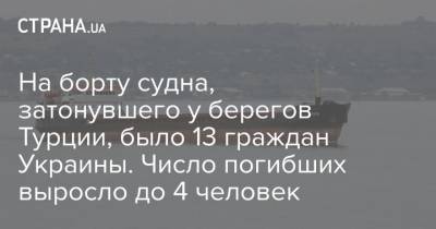 На борту судна, затонувшего у берегов Турции, было 13 граждан Украины. Число погибших выросло до 4 человек - strana.ua - Турция - Turkey - Палау - провинция Бартын