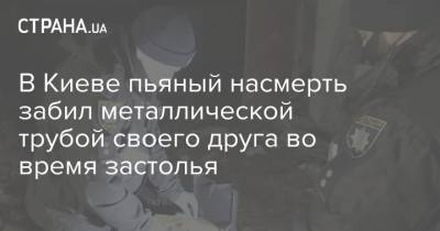 В Киеве пьяный насмерть забил металлической трубой своего друга во время застолья - strana.ua - Киев