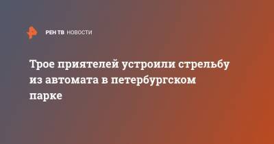 Трое приятелей устроили стрельбу из автомата в петербургском парке - ren.tv - Ленинградская обл. - Санкт-Петербург - Тверская обл.